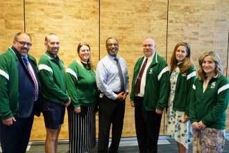 (Left to Right) Jim Ananich, Dick Sadler, Tiffany Ceja, Wayne McCullough, Jim Milanowski, Amy Saxe-Custack, Robey Shah