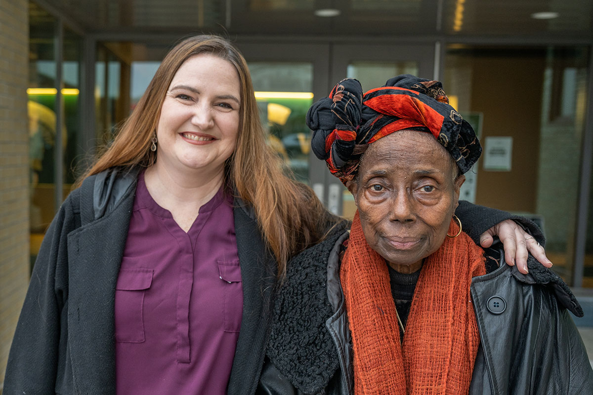 Dr. Jennifer Johnson and community partner E. Hill DeLoney