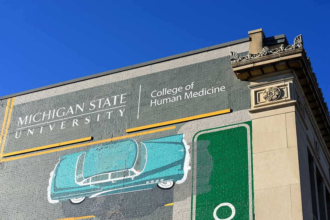 MSU Flint campus wall mural