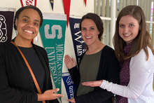 Dr. Mieka Smart and two students in Ecuador