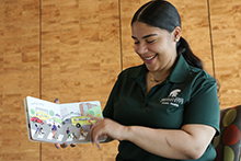 Olivia Holden reading Flint Kids Book